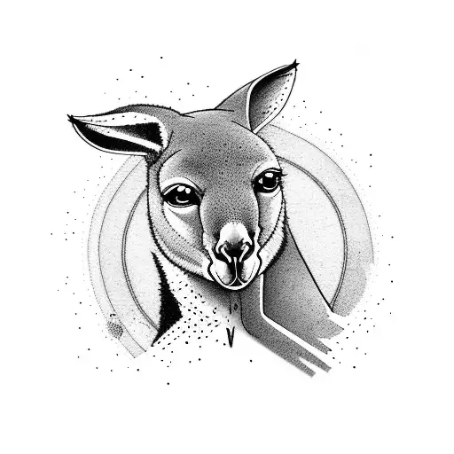 kangaroo tattoo design idea