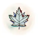 Maple Leaf and kangaroo tattoo design idea