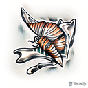 Moth with knuckle duster tattoo design idea