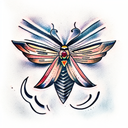 Moth with knuckle duster tattoo design idea