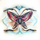 Moth with knuckle duster tattoo design idea