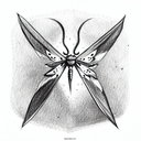 Moth with knuckle duster tattoo design idea