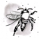 Honey Bee tattoo design idea