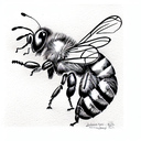 Honey Bee tattoo design idea