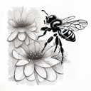 Honey Bee tattoo design idea