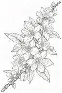 almond blossom tattoo design idea