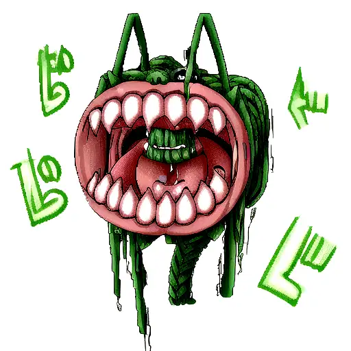 gorgon showing ahegao tattoo design idea