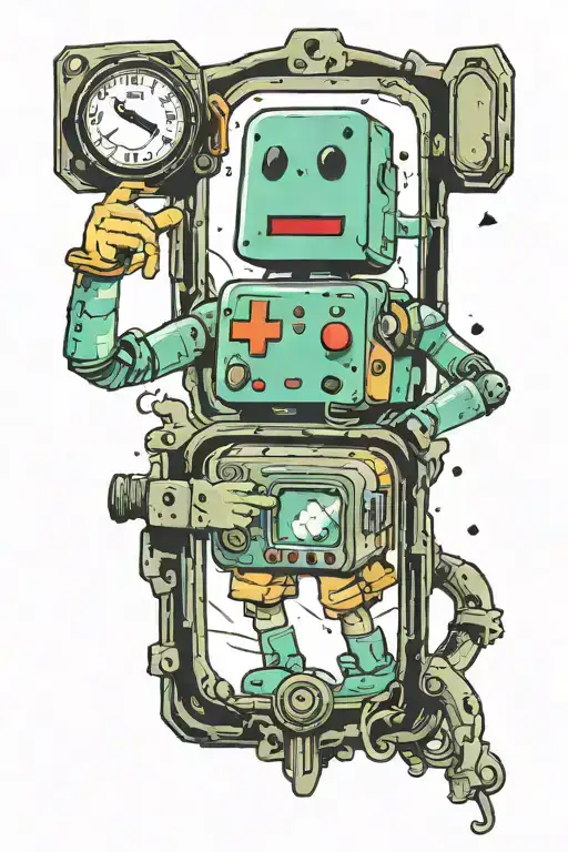 BMO adventure team looking in the mirror tattoo design idea