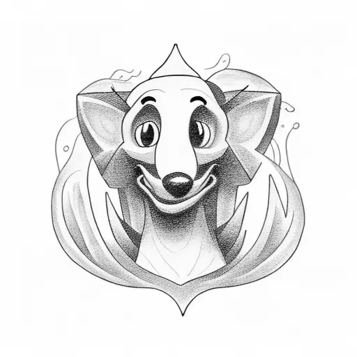 courage the cowardly dog tattoo design idea