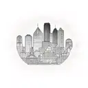 Boston skyline tattoo design idea