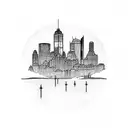 Boston skyline tattoo design idea