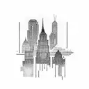 Boston skyline tattoo design idea
