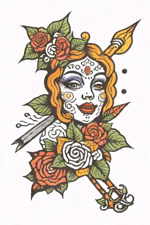 sunshine, lollipops and rainbows tattoo design idea