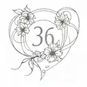 369 number tattoo design idea