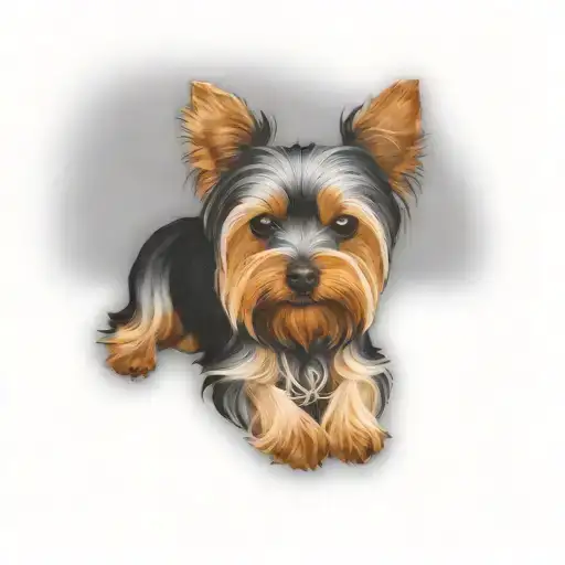 a yorkshire terrier tattoo design idea