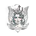 Bible Angel tattoo design idea