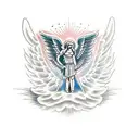 Bible Angel tattoo design idea