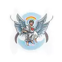 Bible Angel tattoo design idea