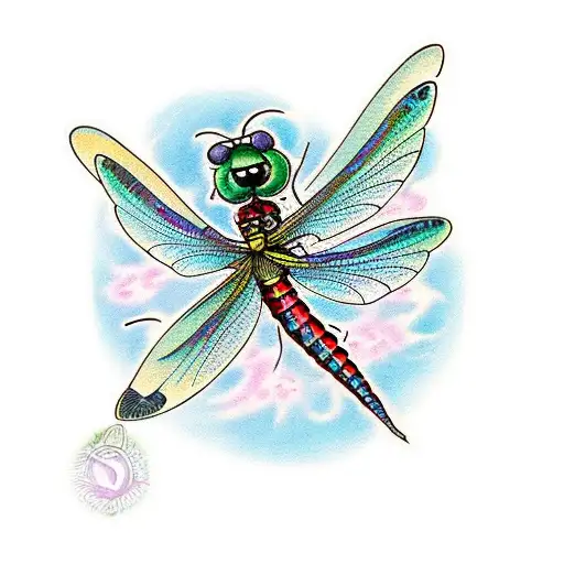 Dragonfly figure skating  tattoo design idea