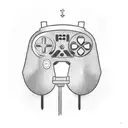 playstation controller with a crown  tattoo design idea