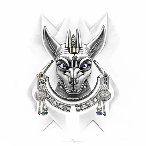 Anubis, scale of judgement tattoo design idea