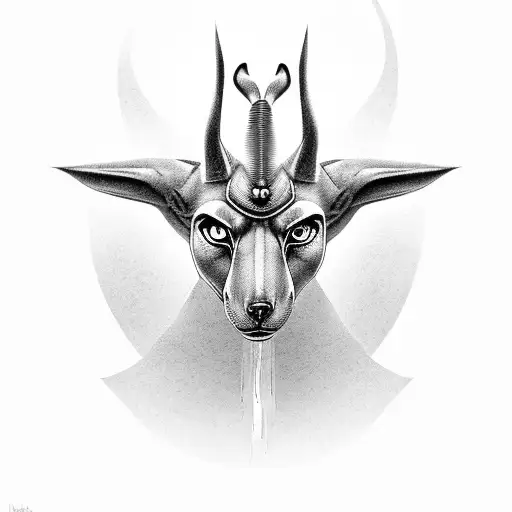 Anubis, scale of judgement tattoo design idea