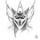 Anubis, scale of judgement tattoo design idea