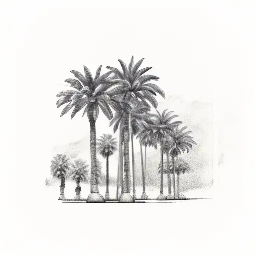 Palm Tree tattoo design idea