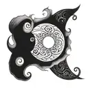 triple moon tattoo design idea