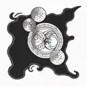 triple moon tattoo design idea