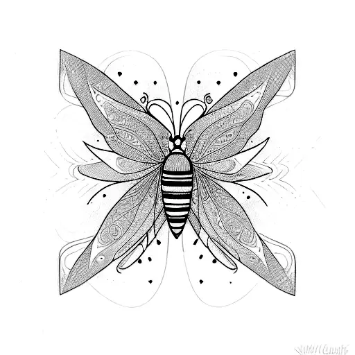 corazón mariposa  tattoo design idea