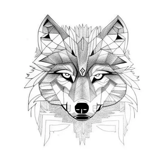 Wolf tattoo design idea