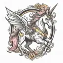 unicorn batman symbol tattoo design idea
