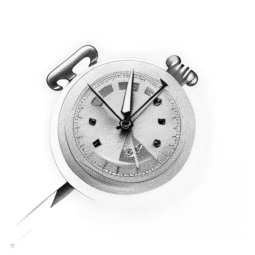 child's initials and stopwatches  tattoo design idea