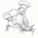 chef cooking tattoo design idea