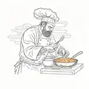 chef cooking tattoo design idea