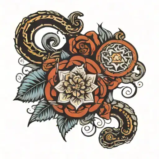 ancient roman tattoo design idea