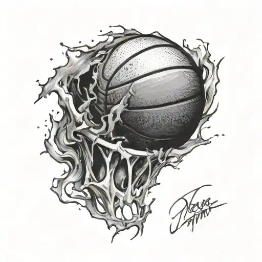 basketball tattoo design idea