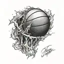 basketball tattoo design idea