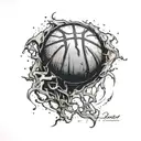 basketball tattoo design idea