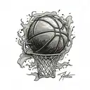 basketball tattoo design idea