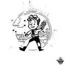 vault boy fallout tattoo design idea
