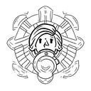 vault boy fallout tattoo design idea