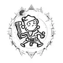 vault boy fallout tattoo design idea