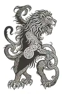 Scottish lion tattoo design idea