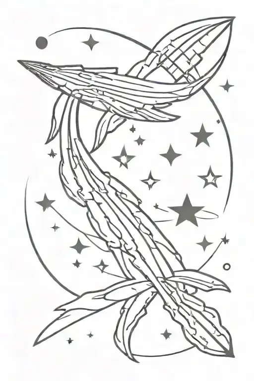 comet tattoo design idea