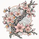 Cherry Blossom tattoo design idea