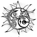 Sun and Moon, Anime , Soul eater tattoo design idea