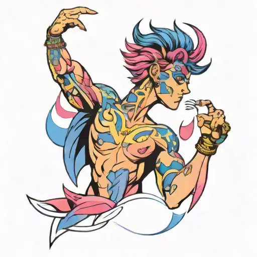 bisexual pride tattoo design idea