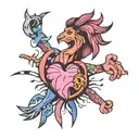 bisexual pride tattoo design idea